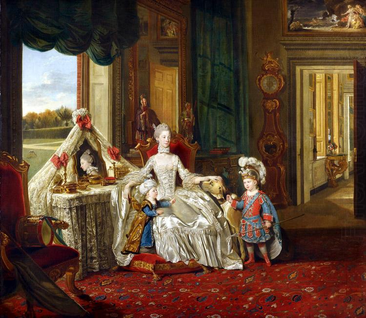 Johann Zoffany Queen Charlotte at her Dressing Table (mk25) china oil painting image